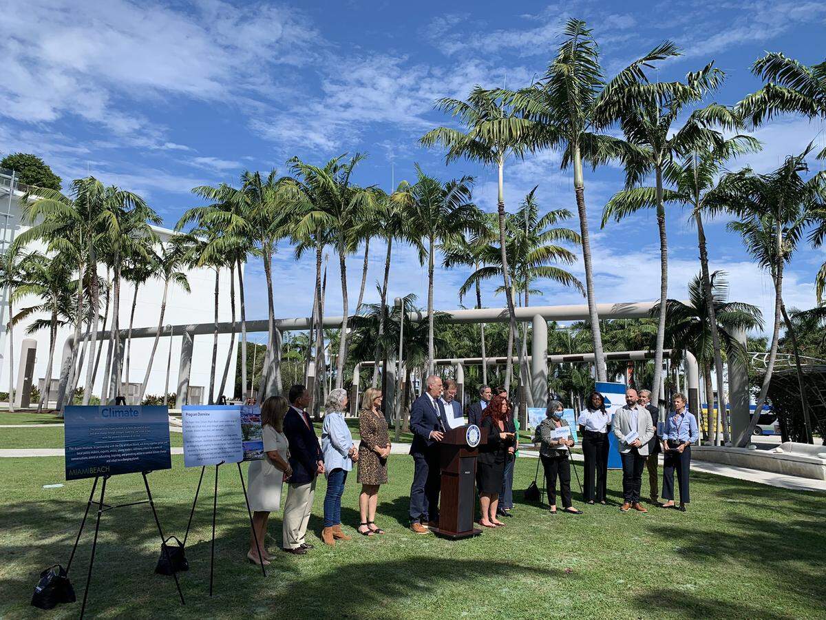 Miami Beach Mayor Dan Gelber and Miami-Dade County Mayor Daniella Levine Cava annouced Monday that the Aspen Institute is bringing a major conference to Miami Beach focused on sea level rise.