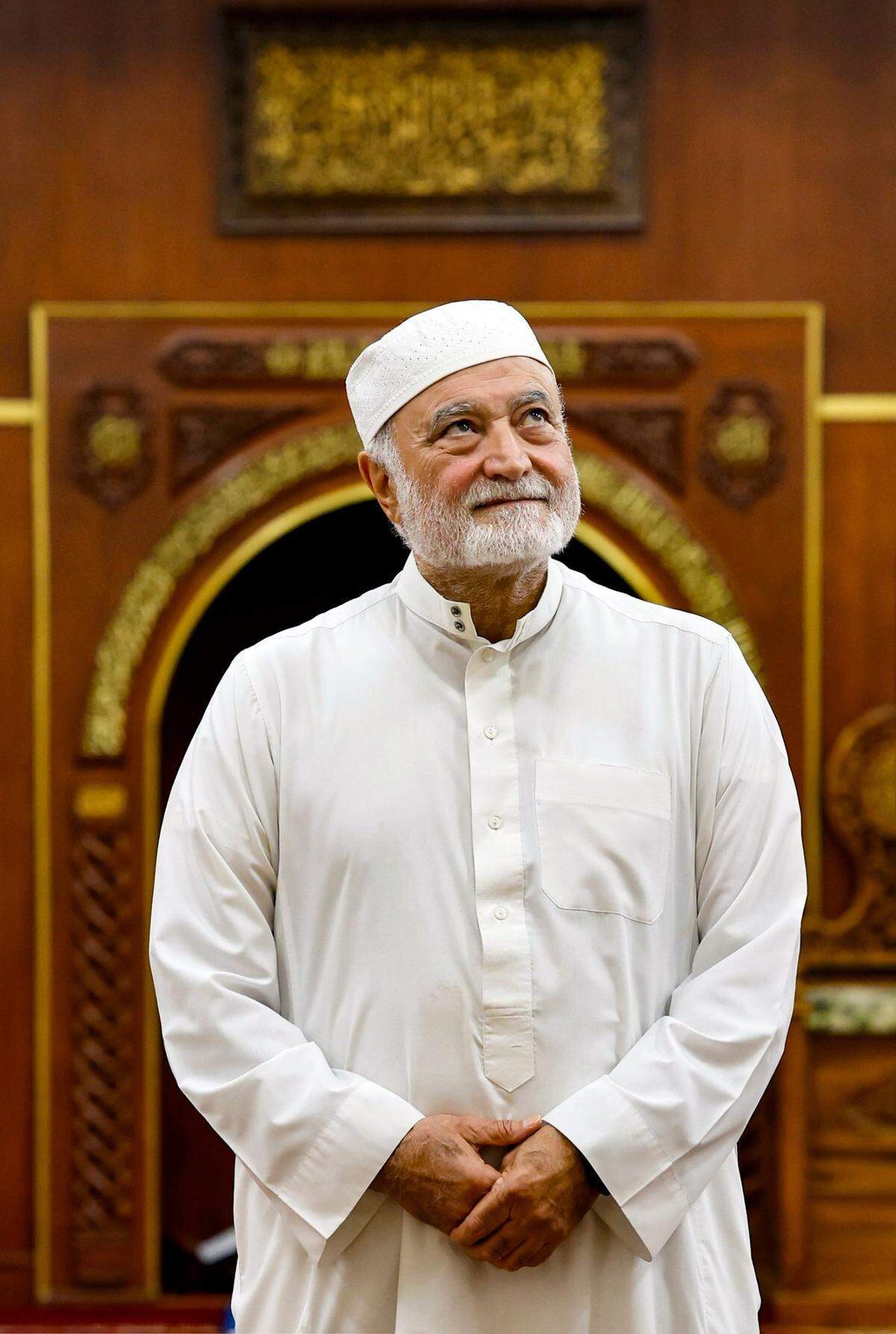 Imam and religious director Abdul Hamid Samra awaits the Day of Arafah.
