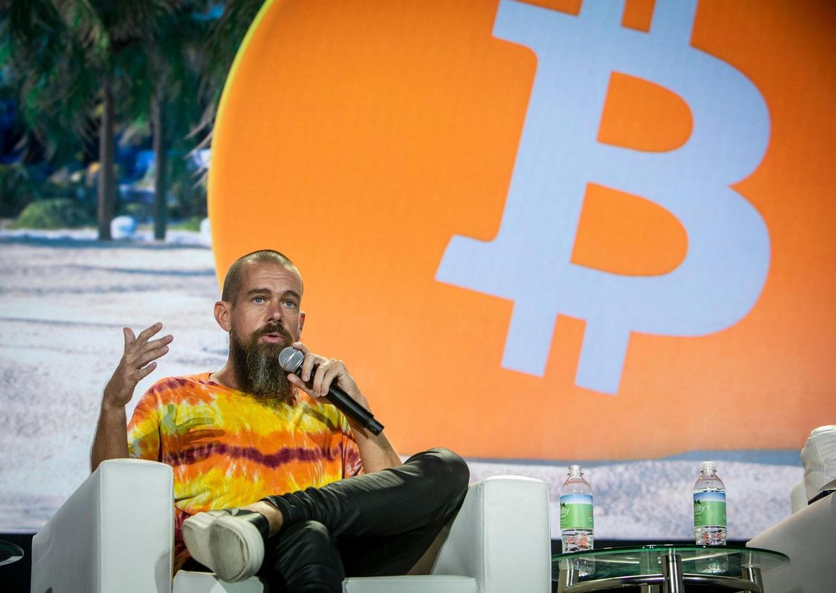 Twitter CEO Jack Dorsey at the Bitcoin2021 conference at Mana Wynwood in Miami on Friday, June 4, 2021.