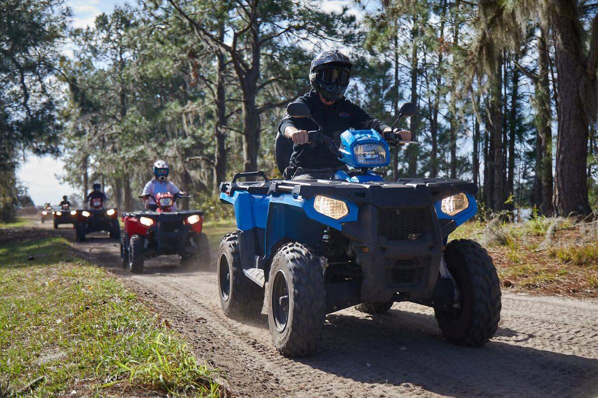 Tackle wooded trails, mud pits, and open terrain on an adrenaline-pumping ATV ride.