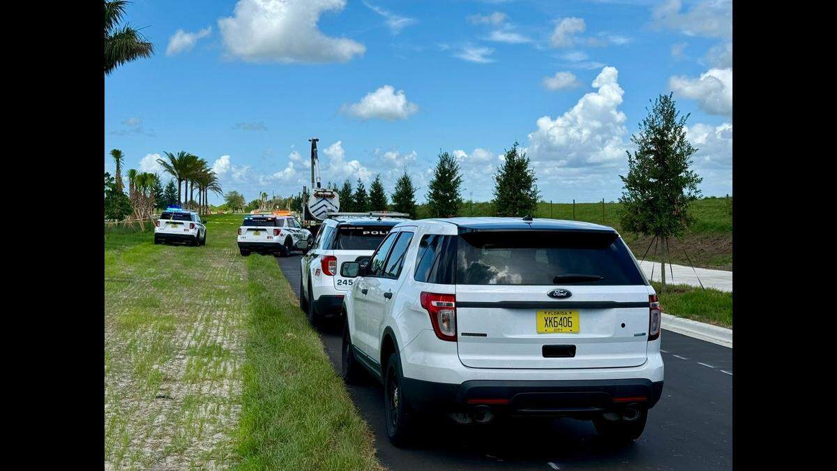 Port St. Lucie police on the scene of the July 8 industrial accident.