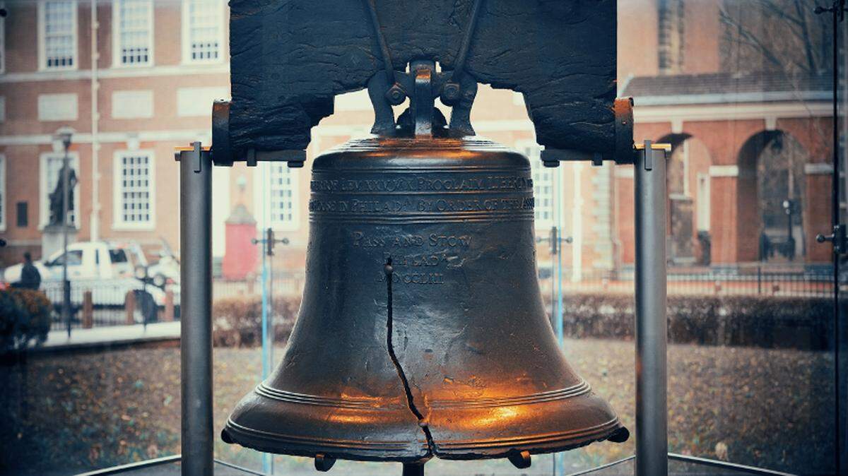 Liberty Bell and Independence Hall in Philadelphia