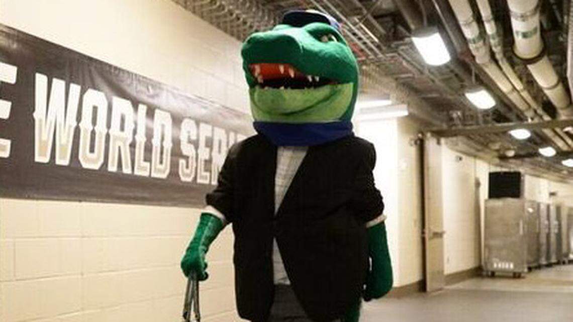 UF's mascot mimicked LeBron before the College World Series. It didn't help the Gators