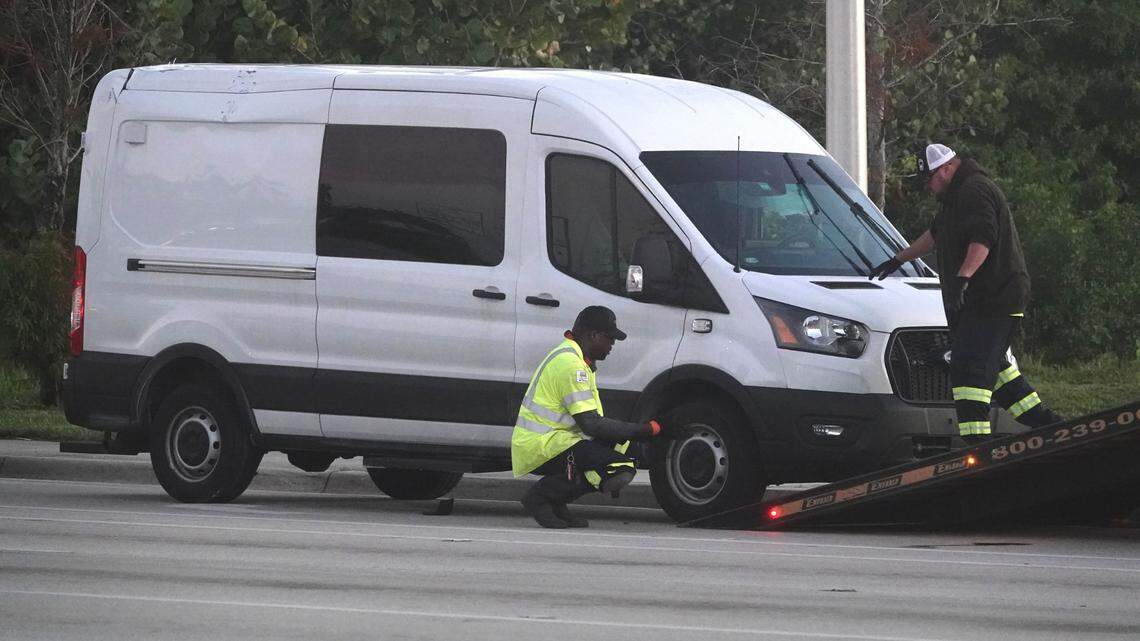 A Broward deputy sustained non-life threatening injuries after two prisoner transport units and a third vehicle crashed in Pompano Beach on Tuesday, Nov. 28, 2023.