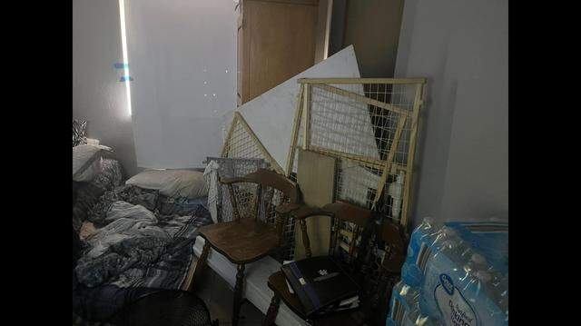 This is the scene Florida investigators faced when they tried to free the 2-year-old child from a closet in the home, police say.