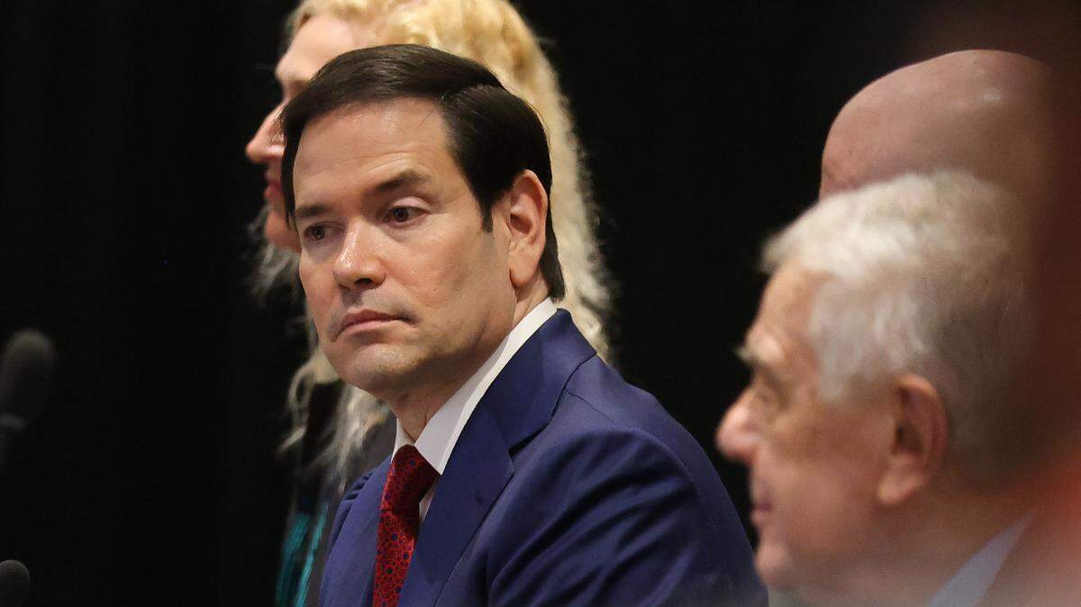 Secretary of State Marco Rubio attends a meeting with Caribbean Community  leaders in Basseterre, Saint Kitts and Nevis, on Feb. 25, 2026.
