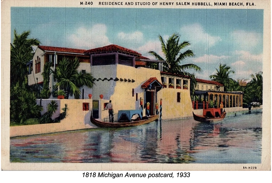 1818 Michigan Avenue, a home adjacent to 1800 Michigan, was featured in a vintage postcard from 1933. This home was given an emergency demolition order by Miami Beach’s Building Department and is already gone.