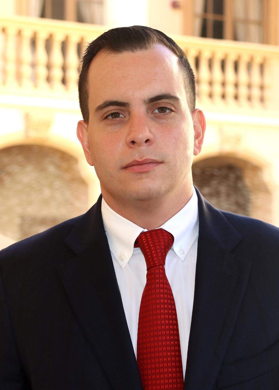 Alex Bucelo, 28, is an attorney and son of prominent attorney Armando Bucelo. He is running in Group Three in the Coral Gables city commission race.