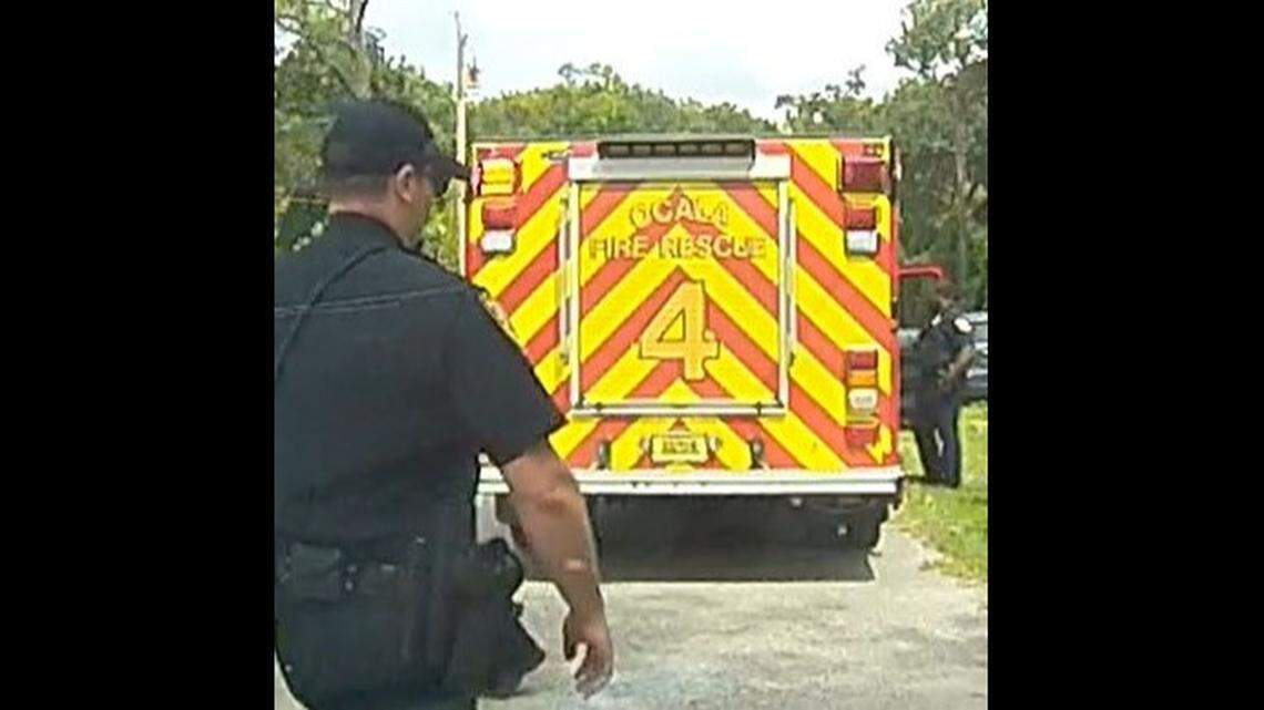 A naked and bloodied toddler was found wandering a Florida neighborhood by a U.S. Postal Service worker, according to the Ocala Police Department.