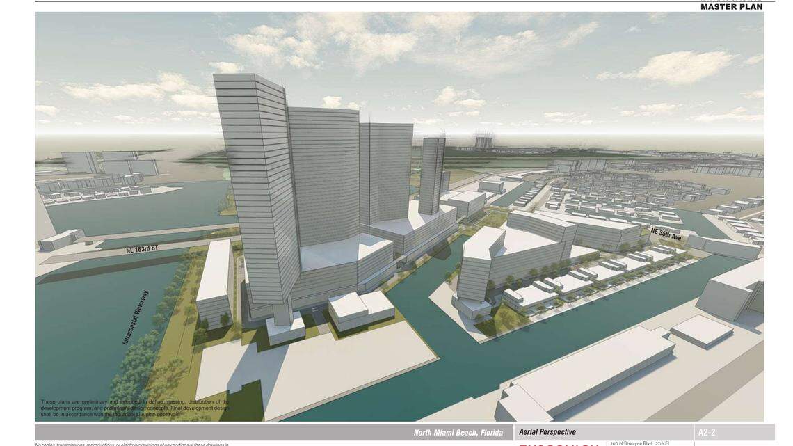 A site plan for the redevelopment of the Intracoastal Mall in North Miami Beach.