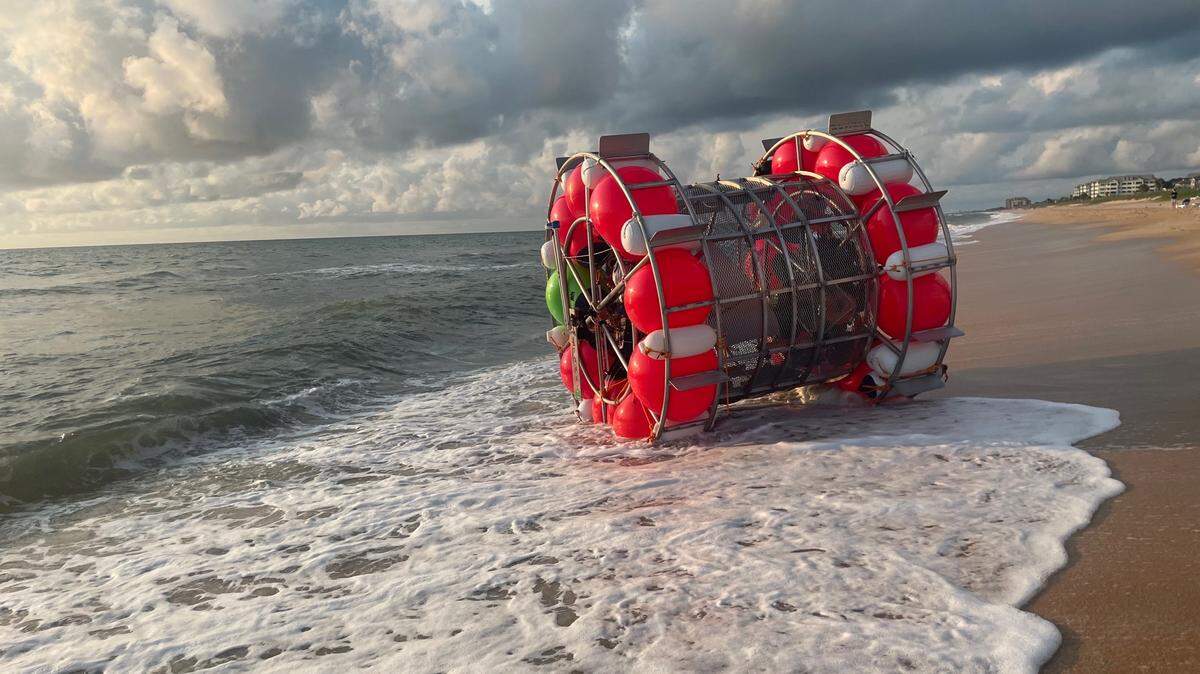 Hydro pod found on a beach in Flagler County, Florida in July 2021.