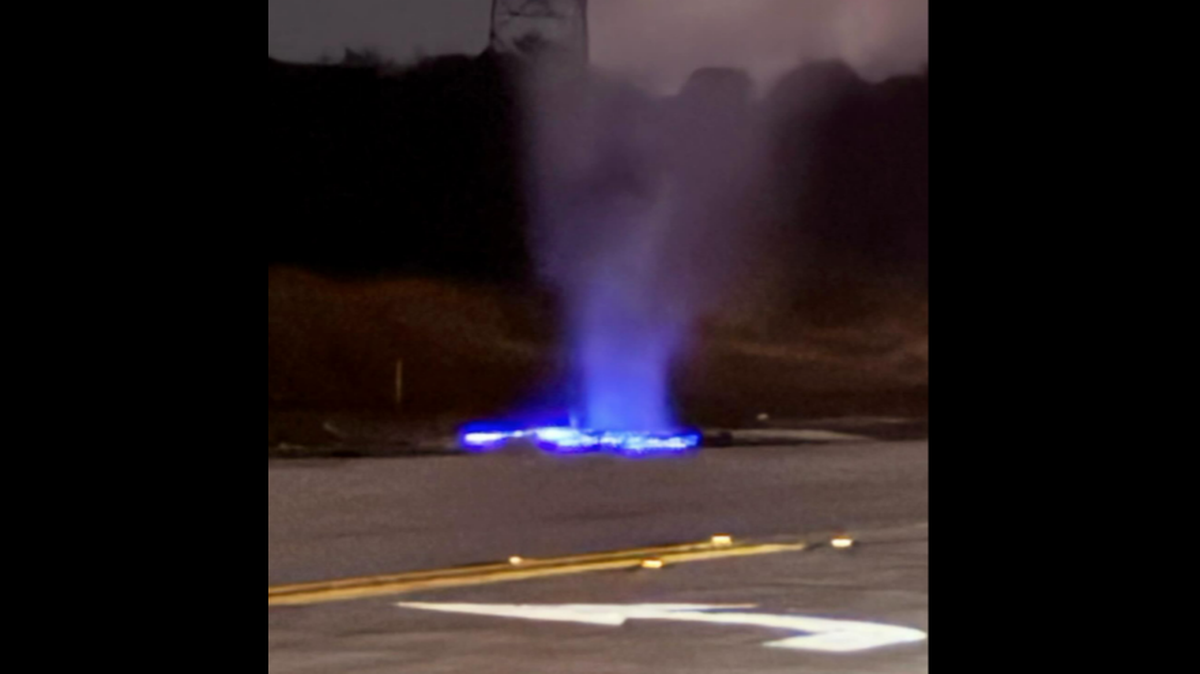 The fluorescent glow was discovered around 11 p.m. on Saturday, Jan. 11, along State Road 29 in Glades County, Florida, officials say.