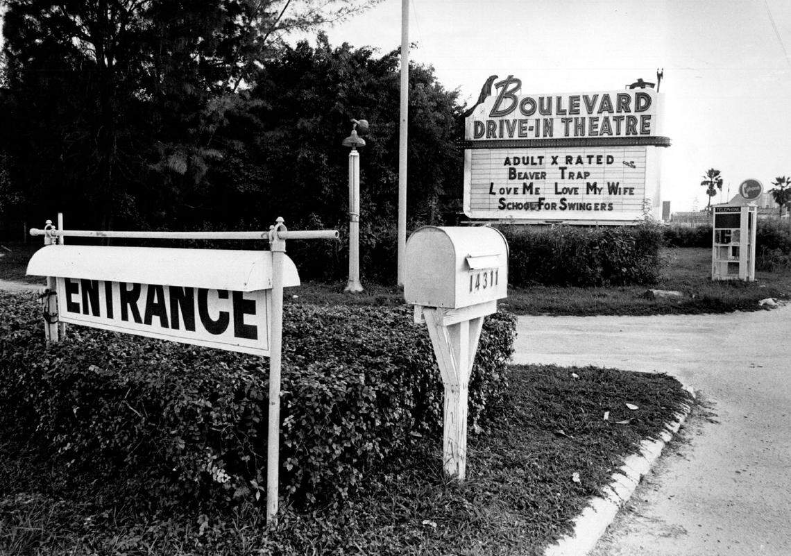 Boulevard Drive-In Theater in 1979 when it showed adult movies.