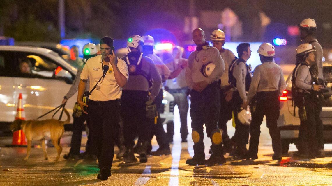 Threat looms from remaining building at collapse site as authorities weigh next moves