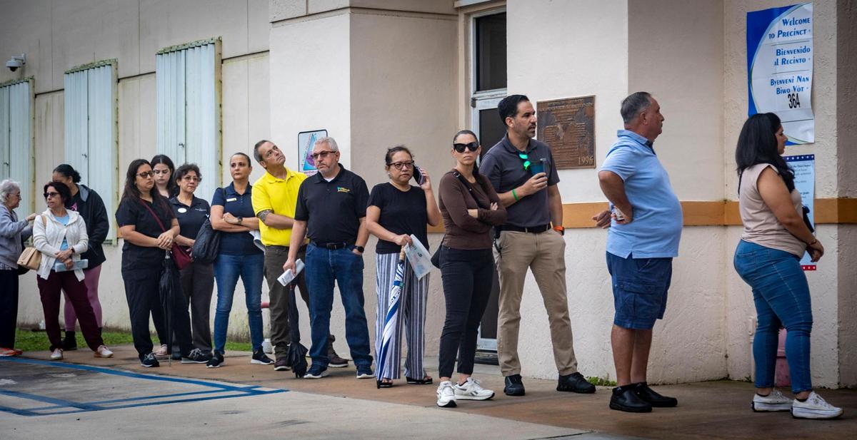 Voters cast their ballots at Miami-Dade County Fire Station #44, 7700 NW 186 St. in Miami on Nov. 5, 2024.