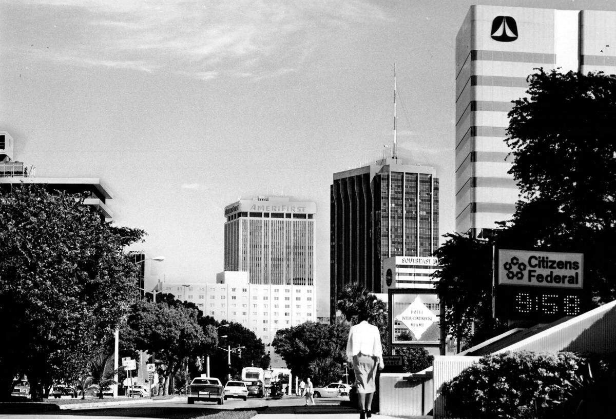Banks on Brickell Avenue in the 1970s.