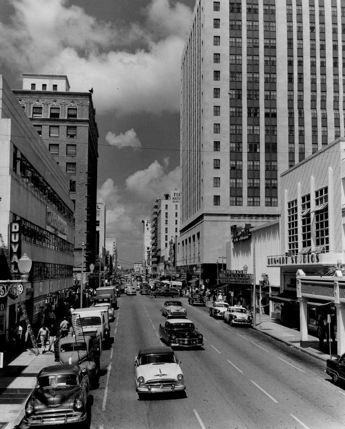Flagler Street in downtown Miami.