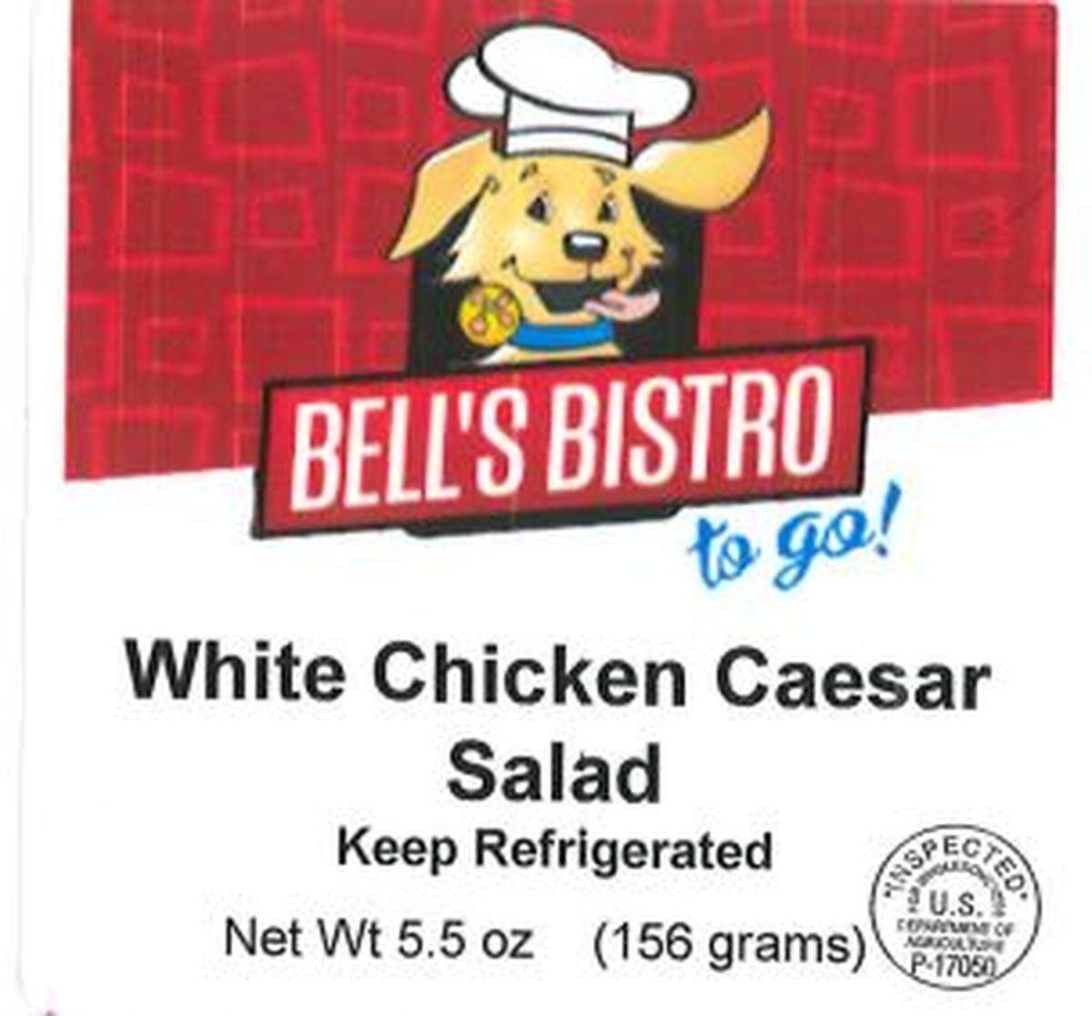 The label for Bell’s Bistro White Chicken Salad
