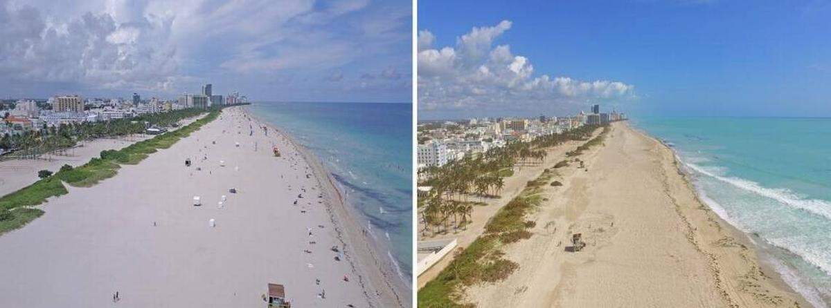 An image of the erosion that Hurricane Irma caused in South Beach.