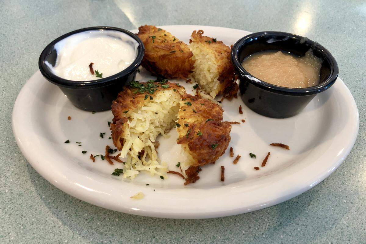 Latkes are traditionally eaten on Hanukkah.