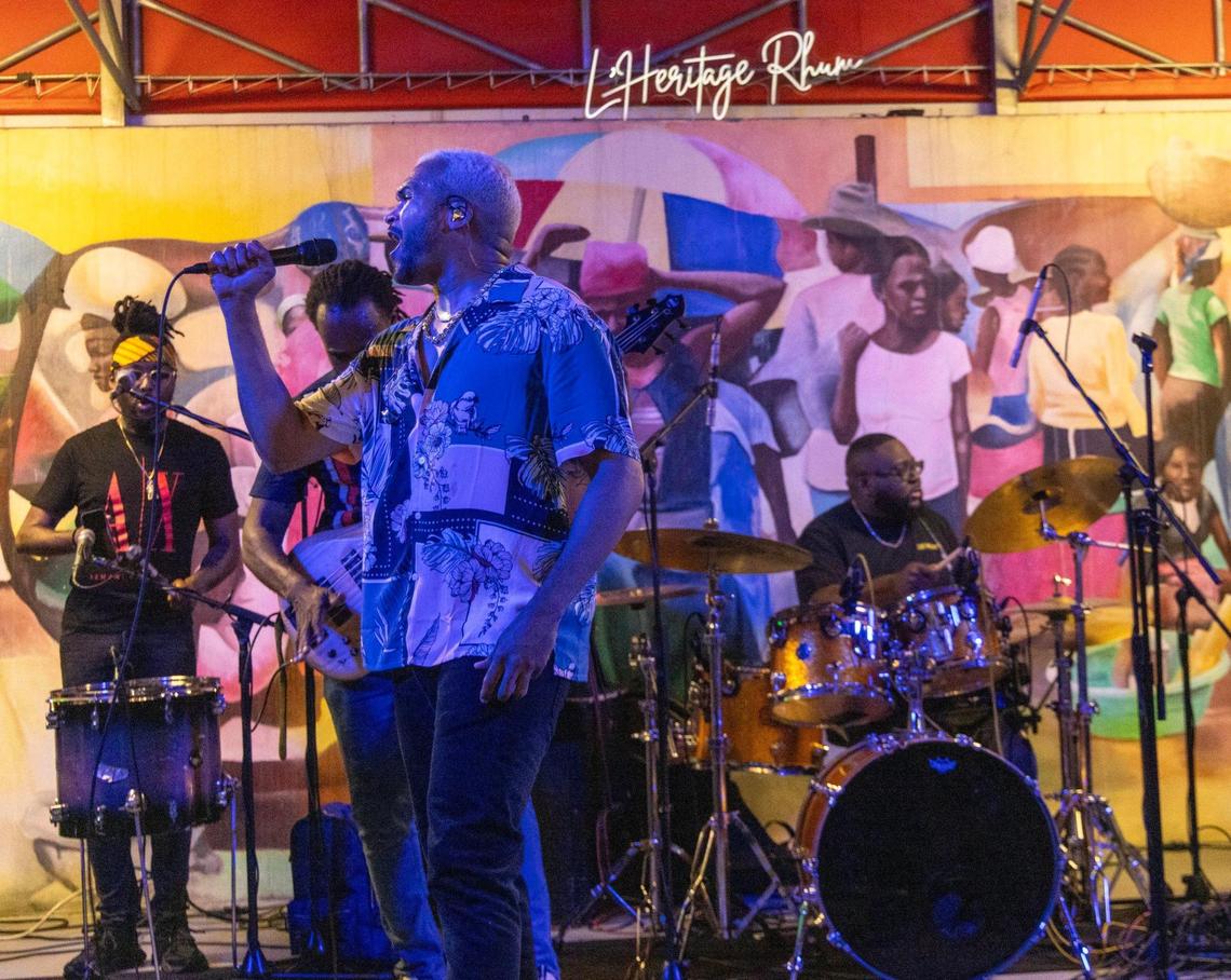 Haitian konpa star Richard Cave performs with his band KAI and delivers another electrifying performance on Friday, June 20, 2025, at “Sounds of Little Haiti” in Miami, Florida.