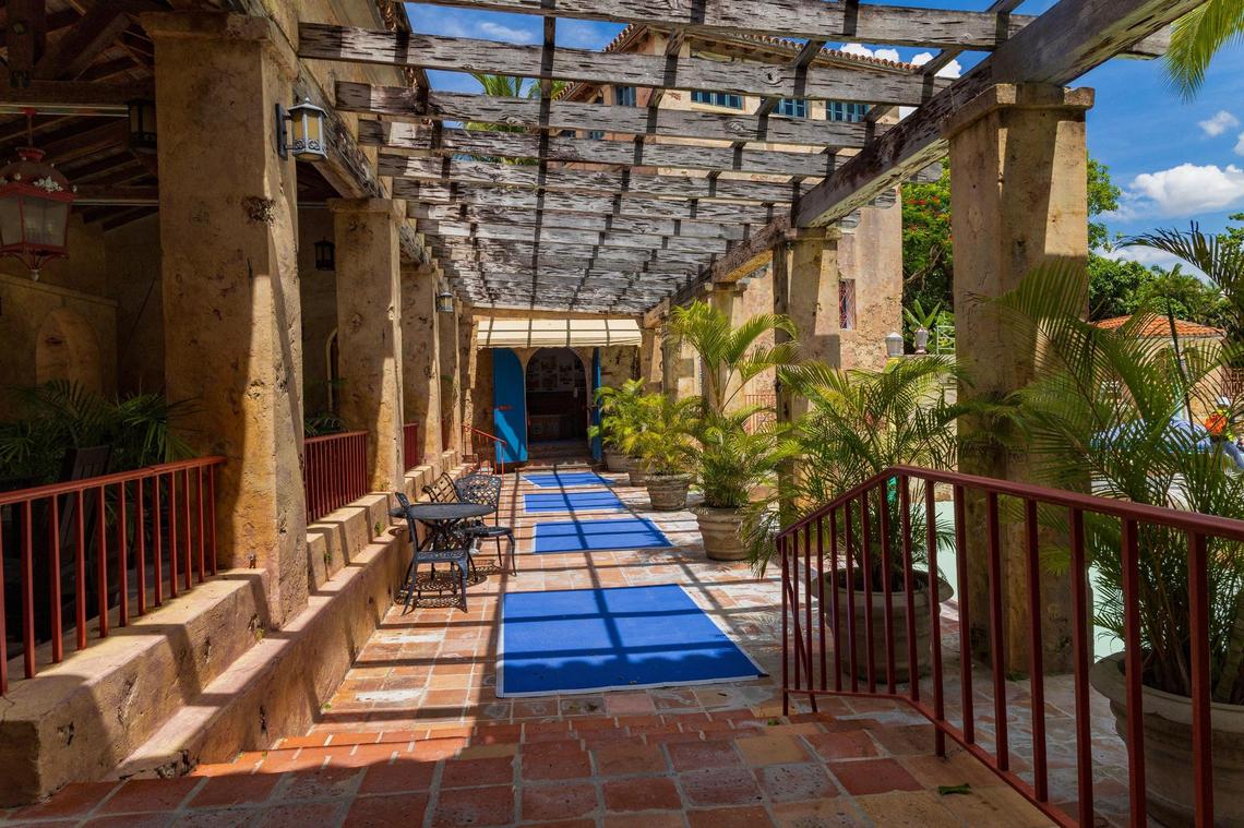View of a hallway inside the Venetian Pool in Coral Gables, which is currently undergoing renovations, on Tuesday, July 22, 2025.