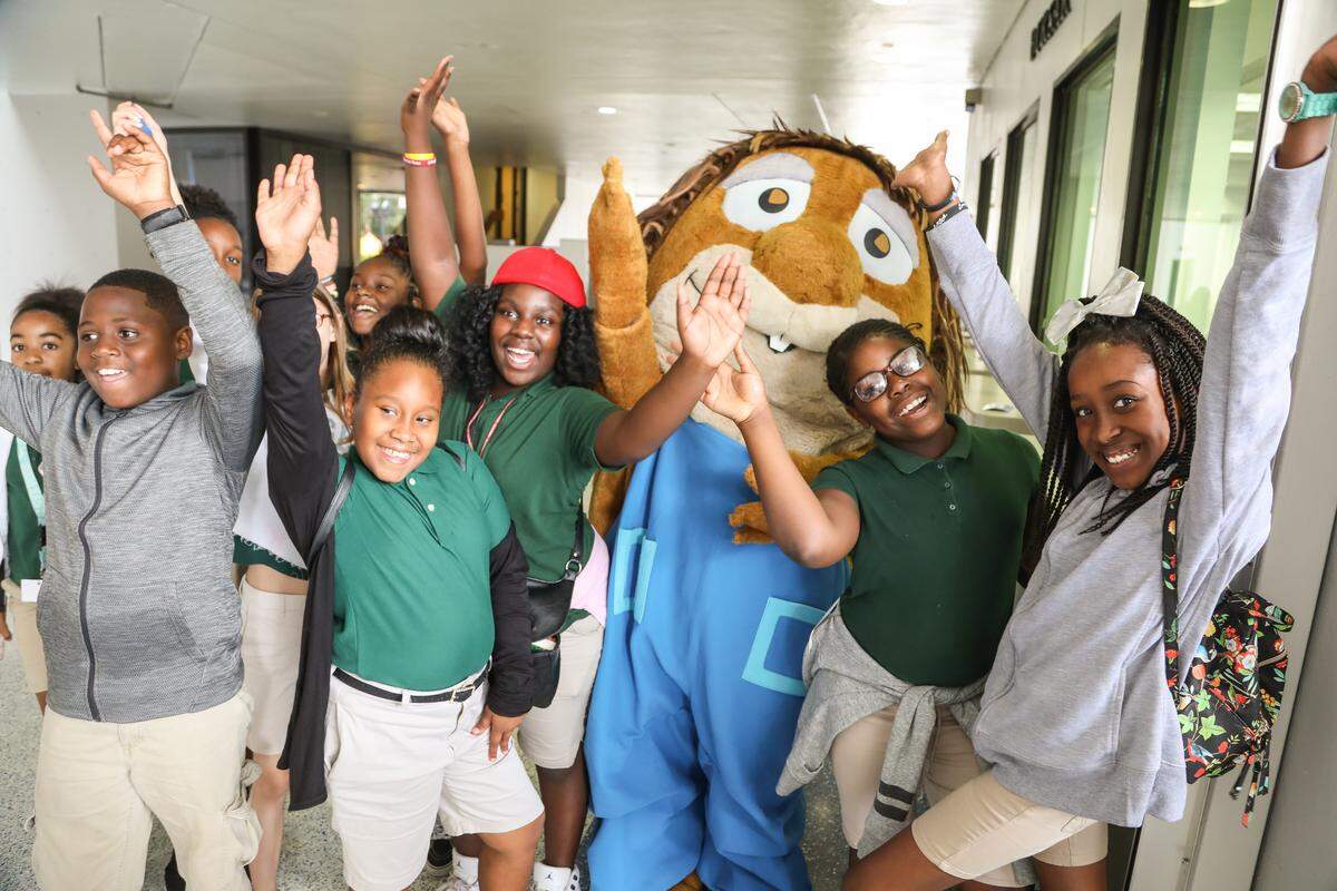 You never know who you’ll meet in Children’s Alley at the Miami Book Fair.