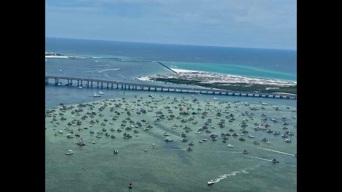 A tourist was seriously hurt near Destin, Florida, when she got sucked under a pontoon boat into its propellers, according to the Okaloosa County Sheriff’s Office.