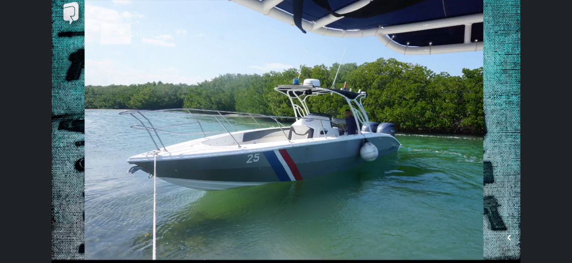 Screenshot of a Cuban state broadcast carried by Canal Caribe. The Cuban government said Friday night that this coast guard vessel was struck 13 times in a firefight with a group of men that departed from Marathon in the Florida Keys on Wednesday on a mission to invade the island.