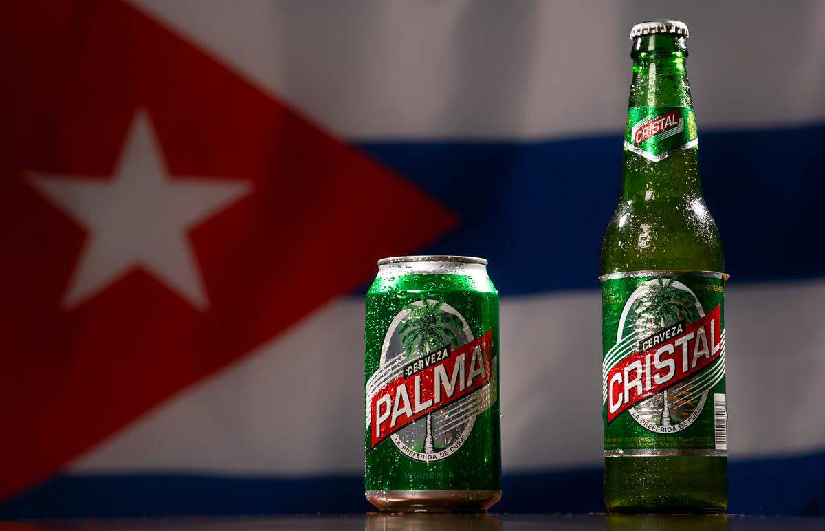 Palma, owned by a California man, attempts to emulate the Cuban beer Cristal, down to the logo on the label: La Preferida de Cuba.