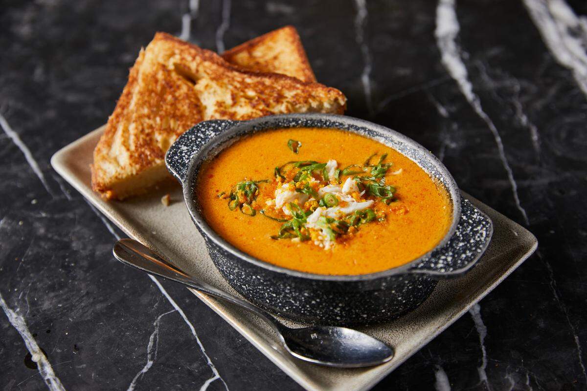 She-Crab soup at Café Americano Ocean Drive.