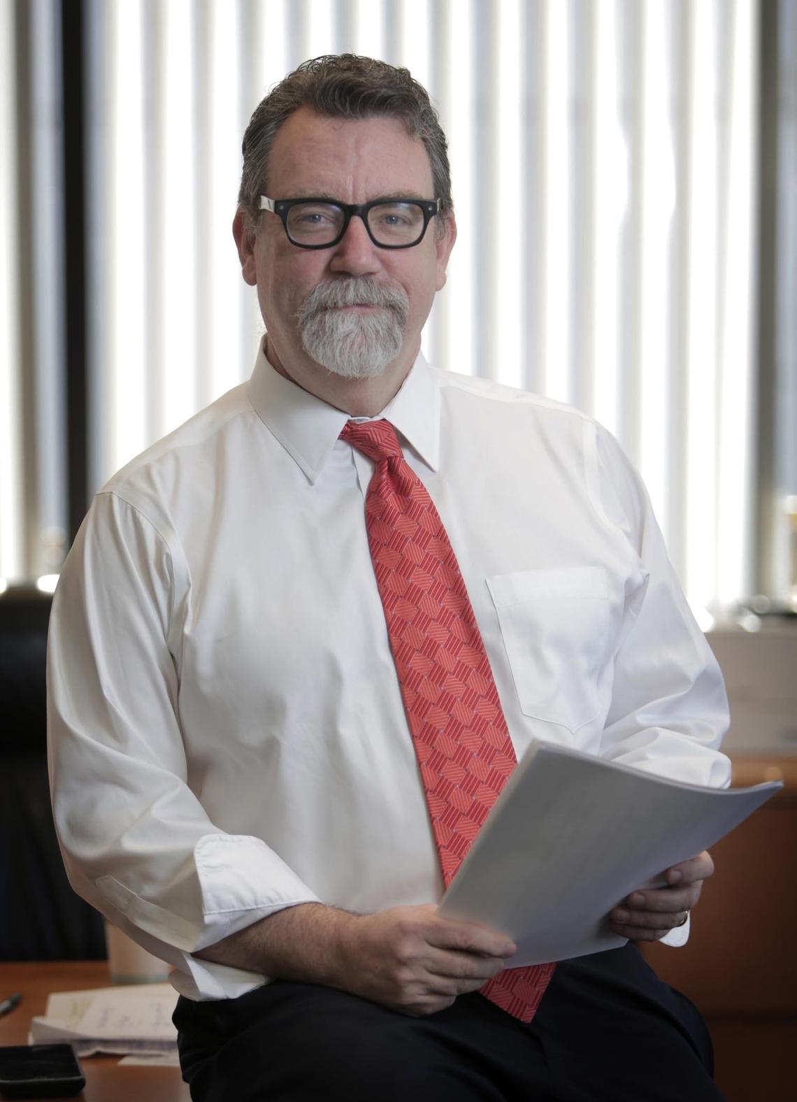 Carnival Corporation’s new Chief Ethics & Compliance Officer Peter Anderson works at the company’s Doral headquarters on December 6, 2019.