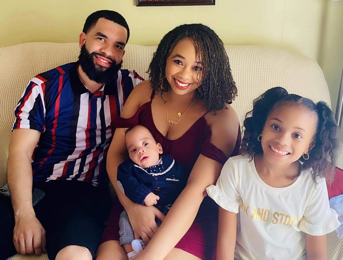 Jayce Locklear with his family.