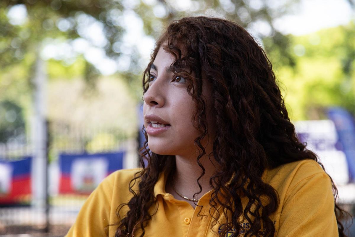 Cristo Rey Miami High School sophomore Emely Climaco credits the school’s work-study program at Jackson Memorial Hospital with building her communication and socialization skills, Wednesday, May 29, 2024.