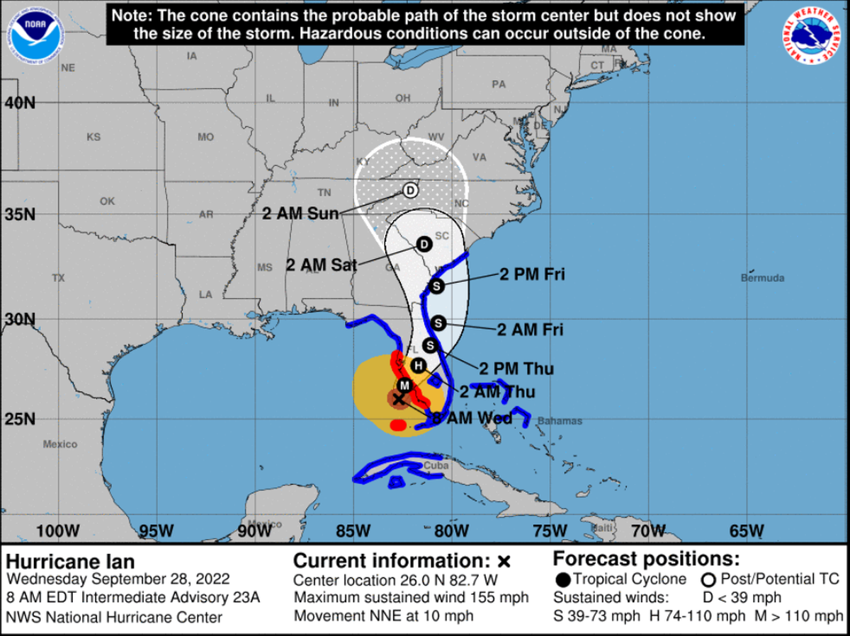 Forecasters are tracking Hurricane Ian.