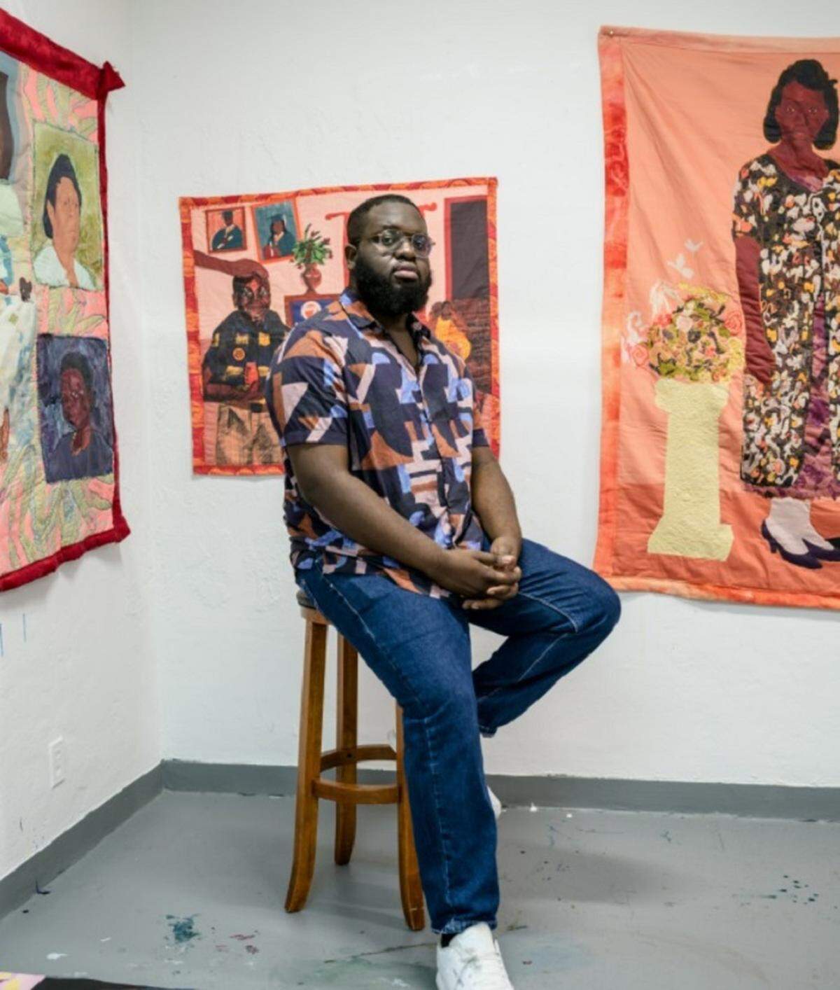 Haitian-American artist Mark Fleuridor received two commissions for Fringe Projects’ 'Public Color' outdoor exhibition.