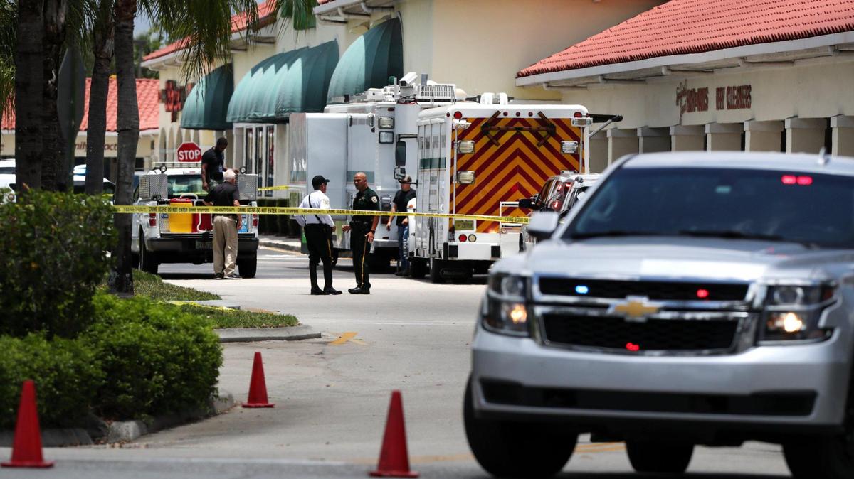 Law enforcement officers were on the scene investigating a shooting at a Publix along Okeechobee Boulevard in Royal Palm Beach on Thursday, June 10, 2021.