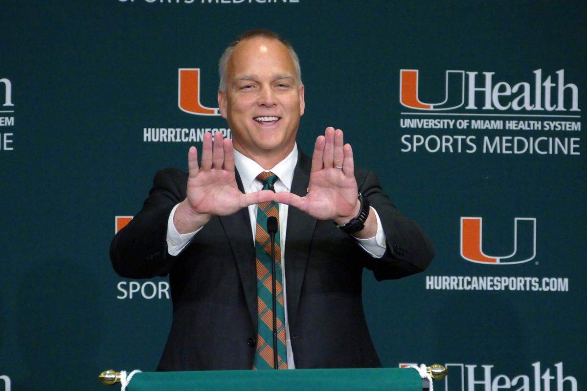 Flashback: University of Miami introduces former Hurricanes quarterback Mark Richt as the head football coach December 4, 2015.