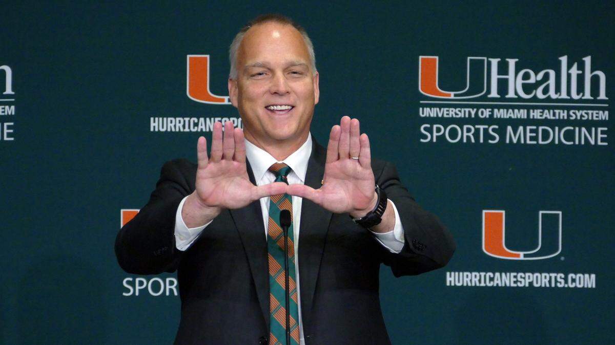 Flashback: University of Miami introduces former Hurricanes quarterback Mark Richt as the head football coach December 4, 2015.