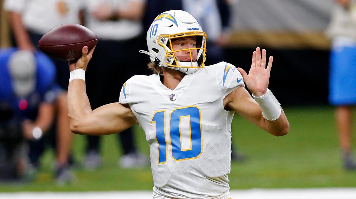Good week for Los Angeles in the Miami Herald’s updated NFL quarterback rankings as the Chargers’ Justin Herbert (pictured) wins Week 9 honors and the Rams’ Matthew Stafford edges ahead of the Bucs’ Tom Brady for the overall season lead.