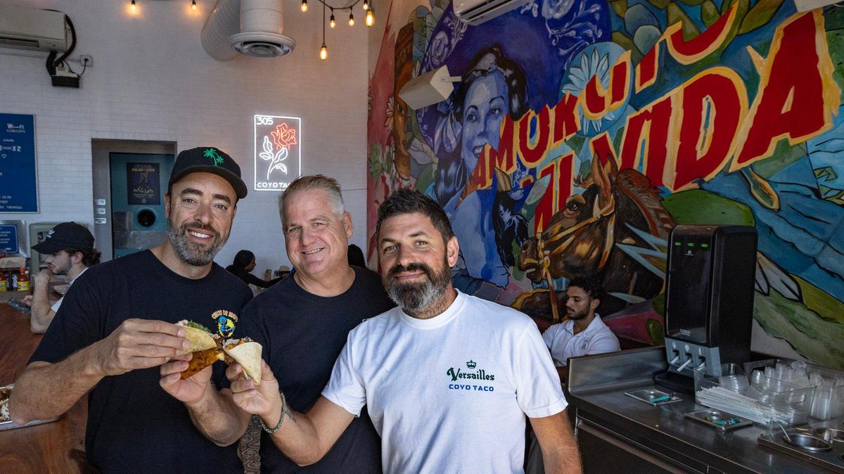 Coyo Taco co-founders and owners Sven Vogtland, chef Scott Linquist and Alan Drummond are celebrating the 10th anniversary of the Wynwood restaurant.