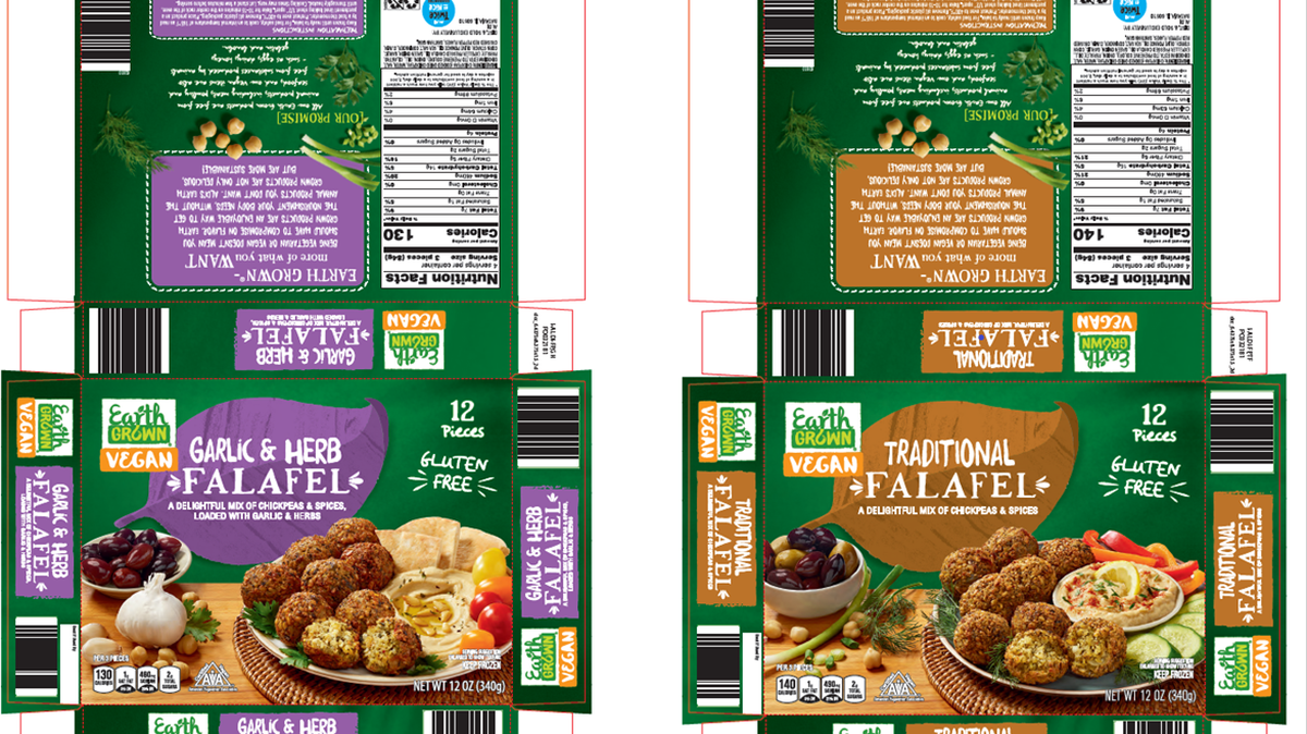 Earth Grown Traditional Falafel and Garlic & Herb Falafel sold exclusively by Aldi stores nationwide, including in Florida, after June 24, 2021, are subject to a recall due to possible E. coli contamination, according to an FDA alert on Oct. 6, 2022.