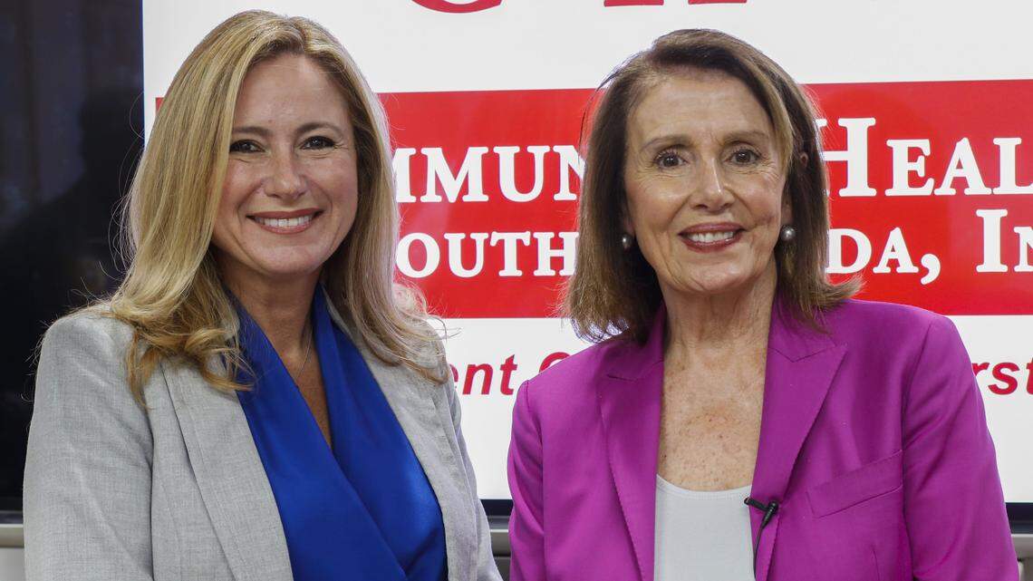 Debbie Mucarsel-Powell and House Minority Leader Nancy Pelosi appeared together during a roundtable discussion of health care access and the rising costs of prescription drugs at Community Health of South Florida Inc: Doris Ison Health Center in Cutler Bay, on Thursday, May 3, 2018. Mucarsel-Powell suggested she'd support Pelosi's bid