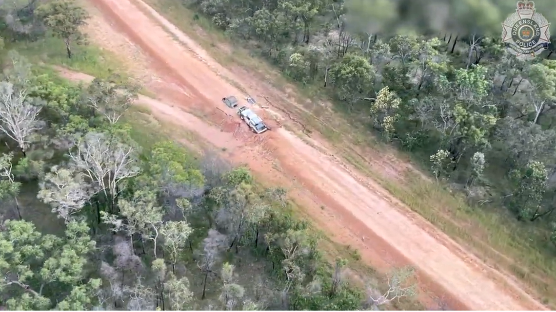 An aircraft spotted the couple’s vehicle stuck in mud on a dirt road inside Cape Melville National Park, Queensland police say.