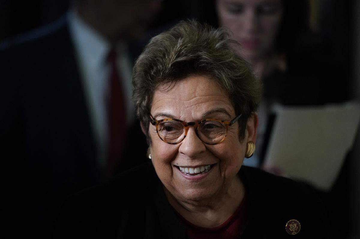Rep. Donna Shalala, D-Fla., leaves after a caucus meeting at the U.S. Capitol on Jan. 9, 2019, in Washington, D.C. House Democrats gathered to discuss the Democratic agenda as the partial government shutdown entered day 19.