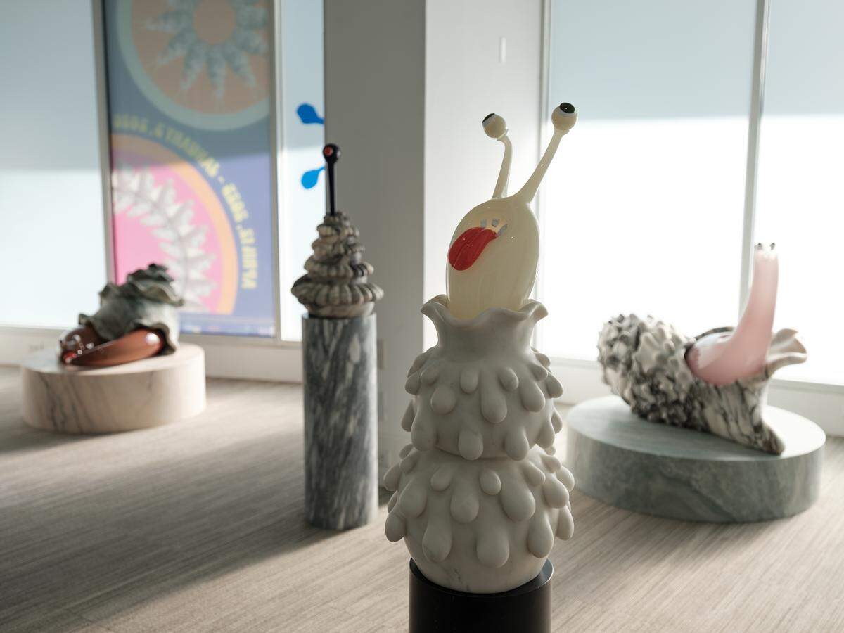 Snails have it at the ‘S Car, Go!’ exhibition of work by the Haas Brothers at the Lowe.