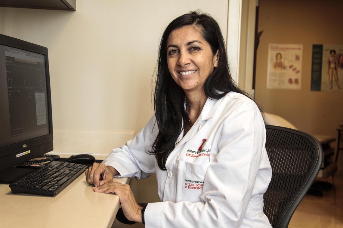 Dr. Sandra Chaparro, a cardiologist and heart failure physician with UHealth. She is Octavio Roso’s physician.