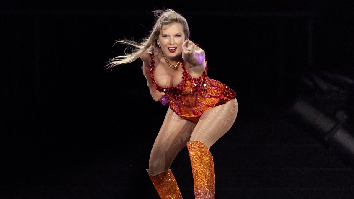 Taylor Swift performs onstage during The Eras Tour at Hard Rock Stadium on Friday, Oct. 18, 2024, in Miami Gardens, Fla.