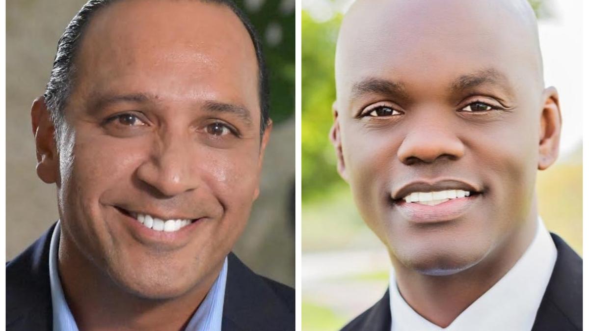 Elvis Maldonado, left, a former member of the Homestead city council, and Kionne McGhee, a state representative, are running for the District 9 seat on the Miami-Dade County Commission.
