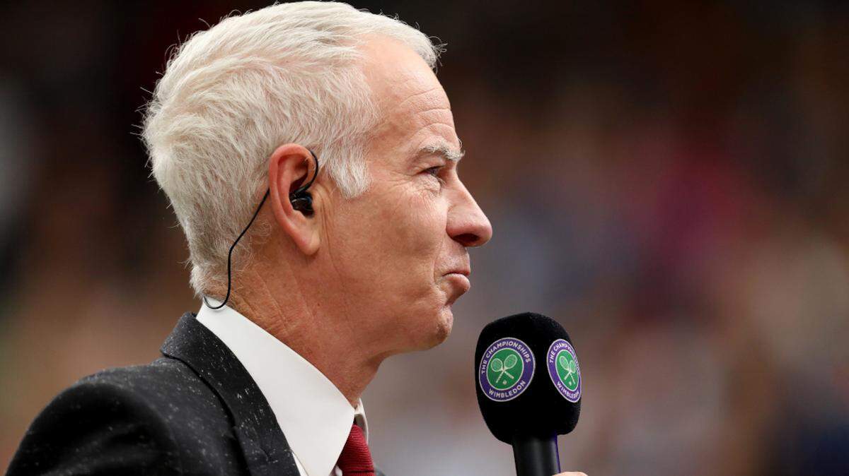 T9J9GD London, UK. 19th May 2019. Wimbledon Tennis Players Day; John McEnroe interviews Paloma Faith Credit: Action Plus Sports Images/Alamy Live News